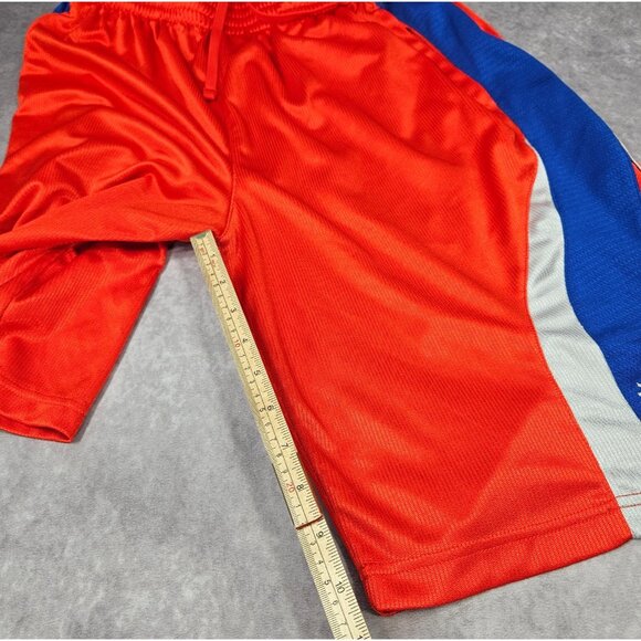 Reebok Men Basketball Athletic Dri-Fit Sweat Shorts Orange Blue 10" Inseam L - Picture 6 of 10